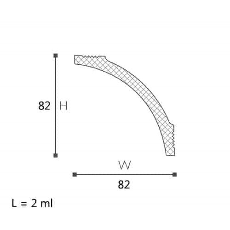 Cornisa decorativa Nomastyl B8 82X82X2000 