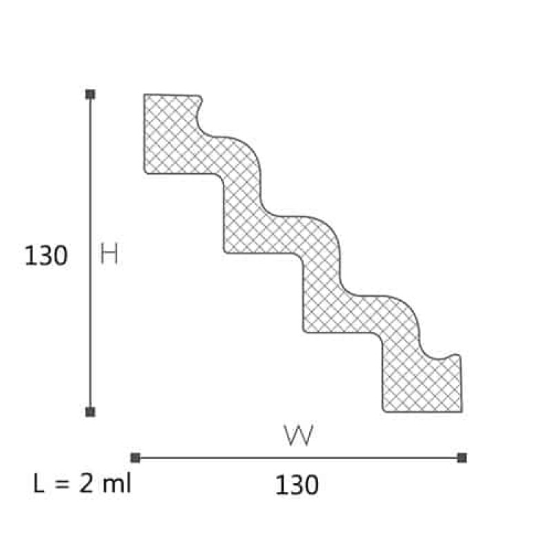 Cornisa decorativa Nomastyl ST4 130X130X2000 