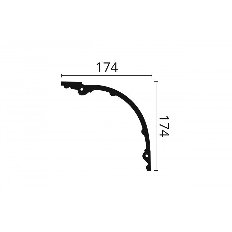 Cornisa decorativa poliuretan Z40 174x174x2000         