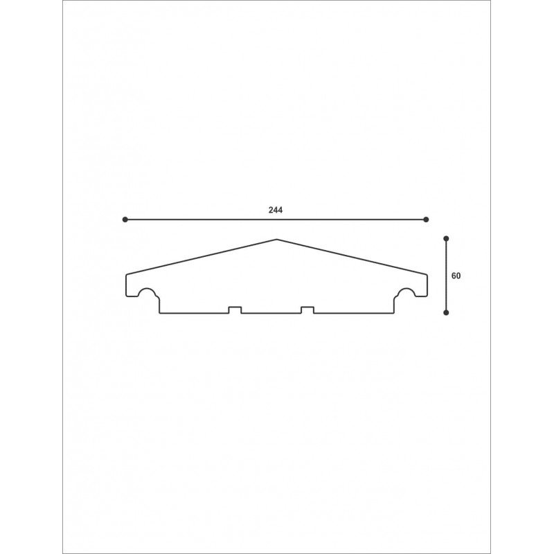 Capac de gard ADRO-DECOR ST107 244X60X2000    